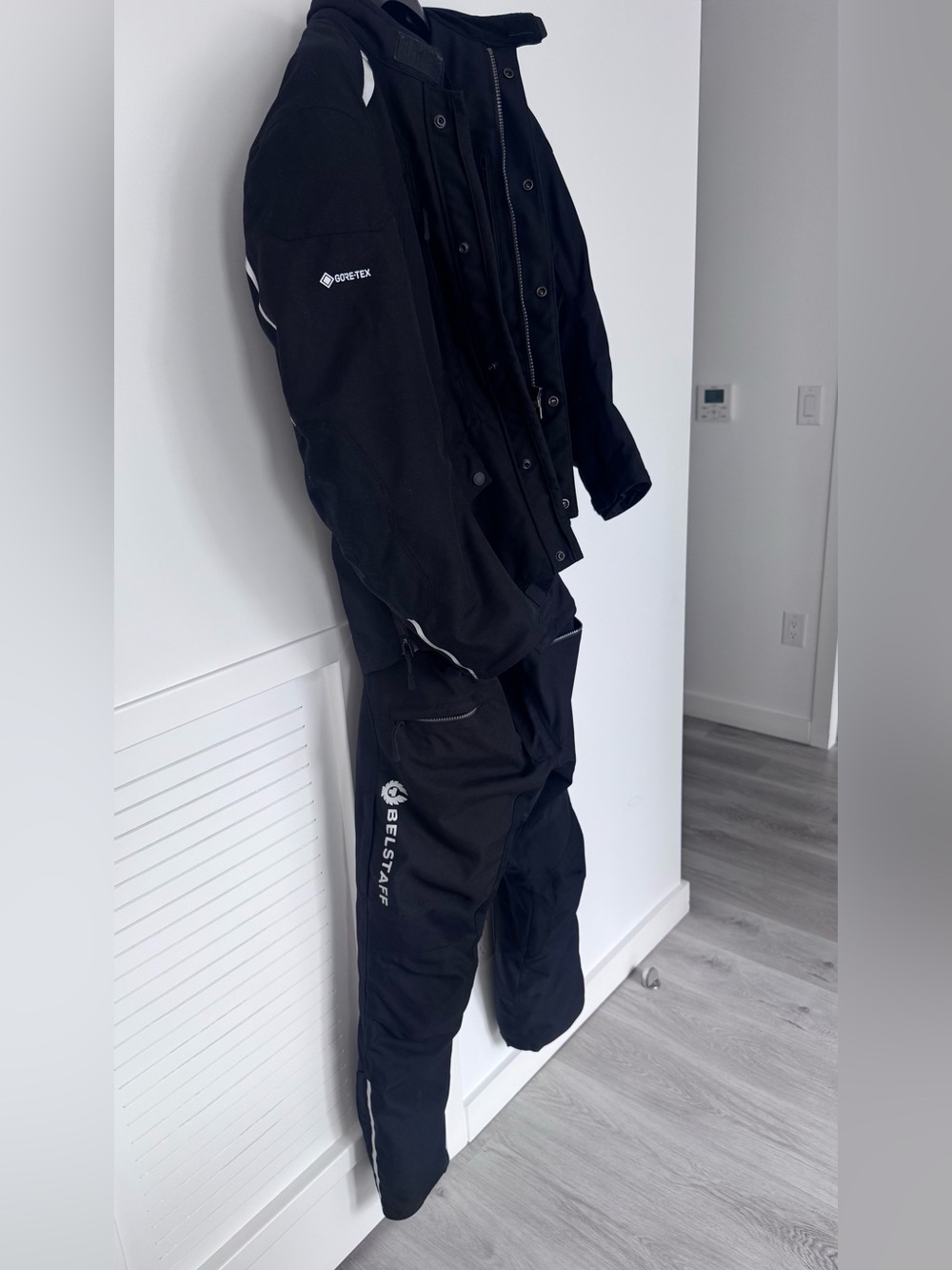 Belstaff Black motorcycle Jacket and Pants Set